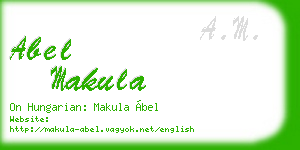 abel makula business card